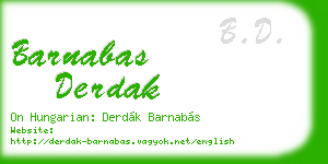 barnabas derdak business card