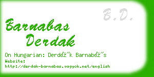 barnabas derdak business card